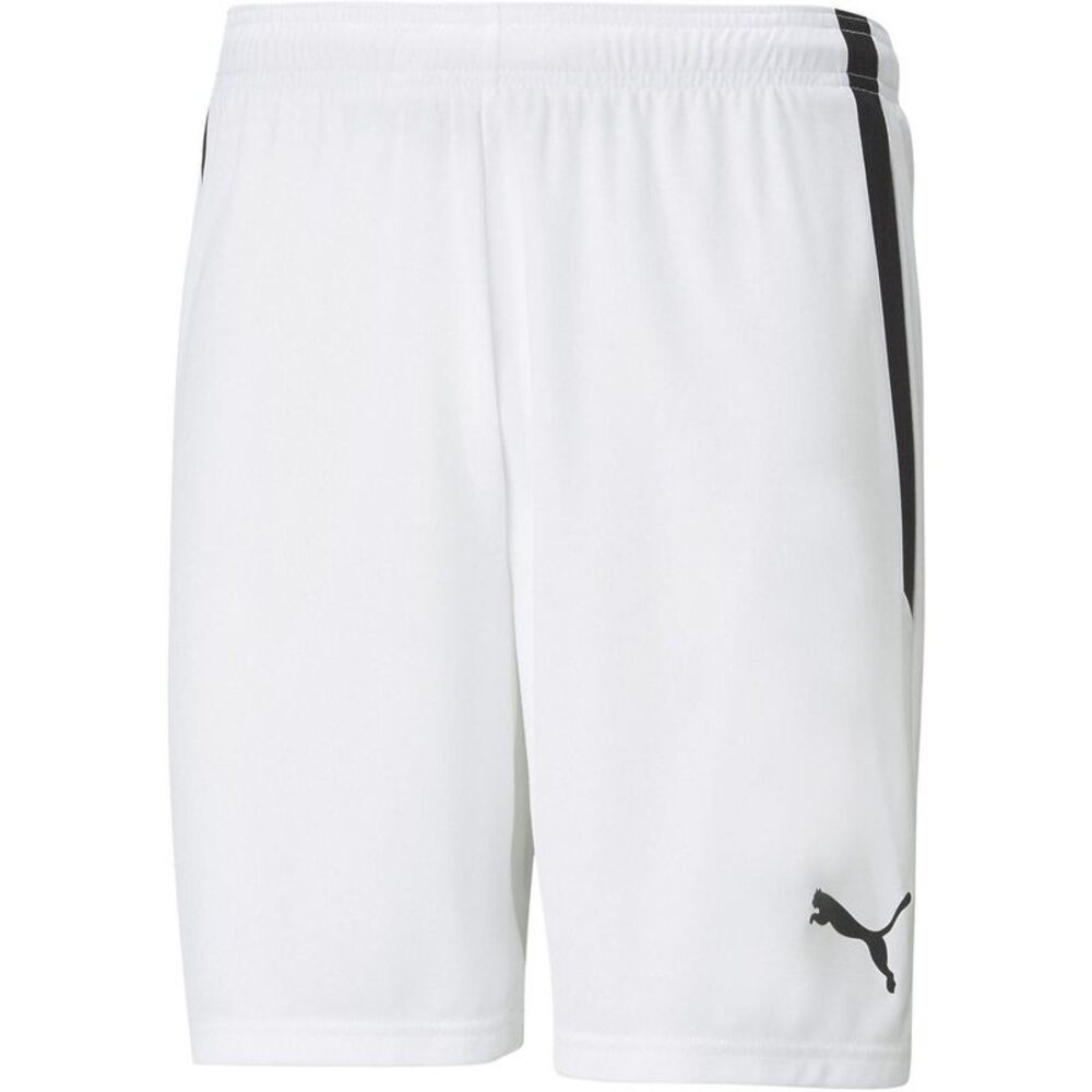 Puma Mens TeamLIGA Side Stripe Football Shorts / White/Black
